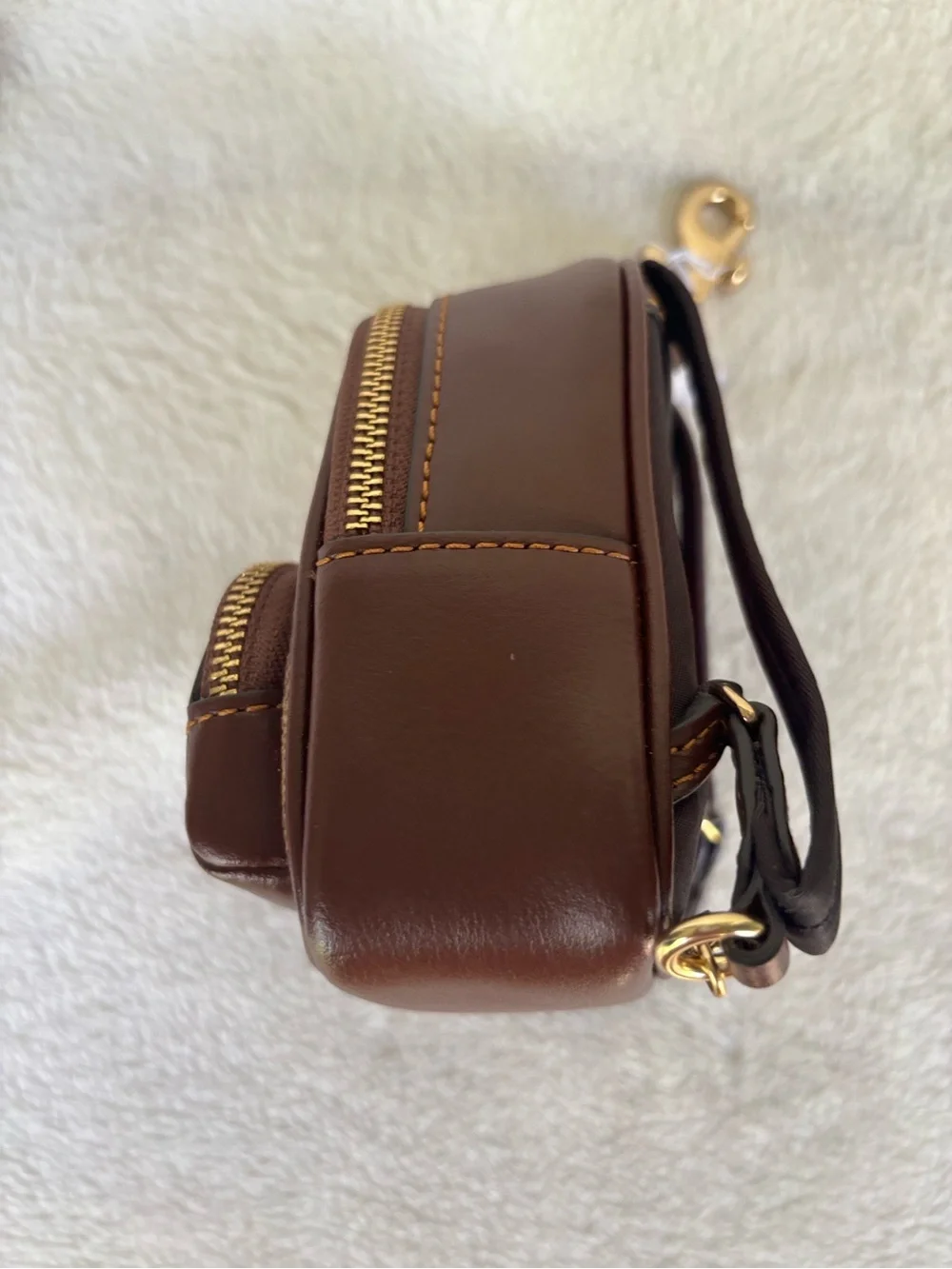 Coach Mini Court Backpack Bag Charm in signature canvas CX066